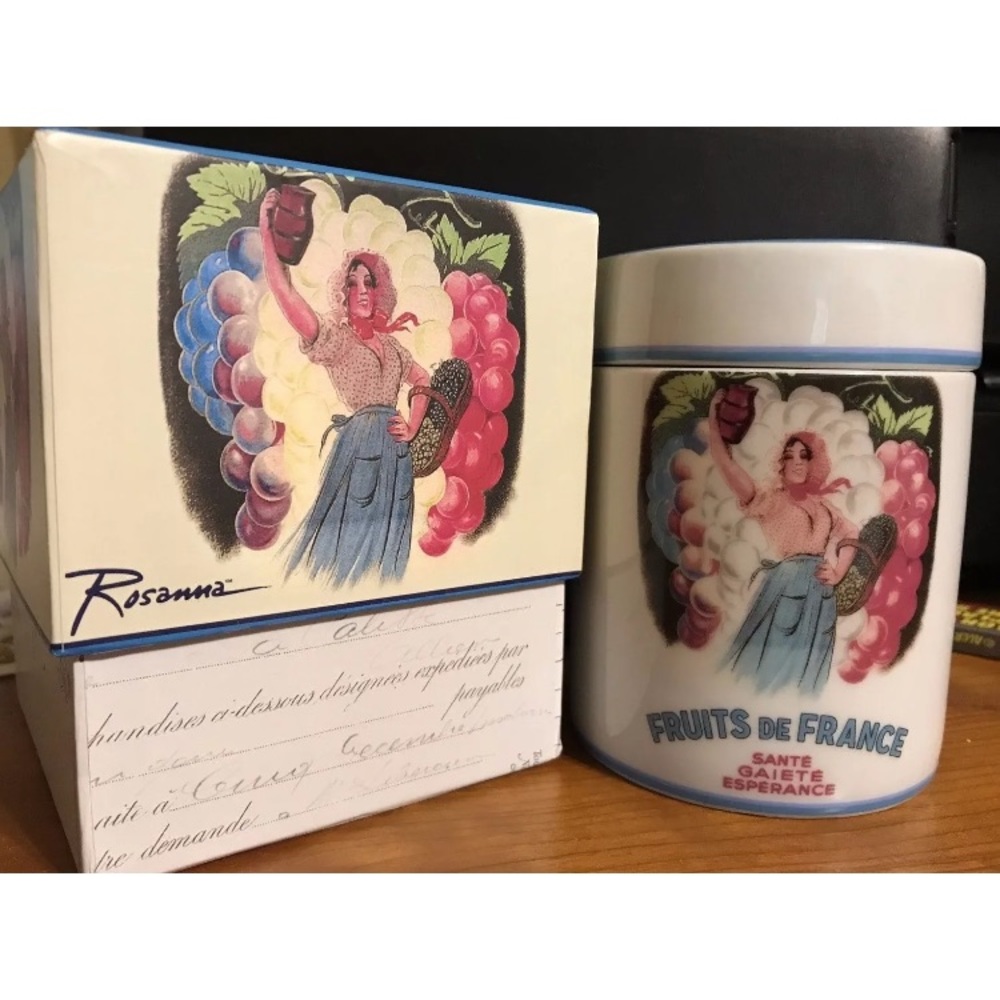 ROSANNA Garde Manger Fruits de France Ceramic box